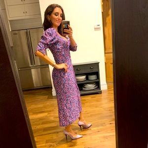 Zara floral long sleeve dress NWT